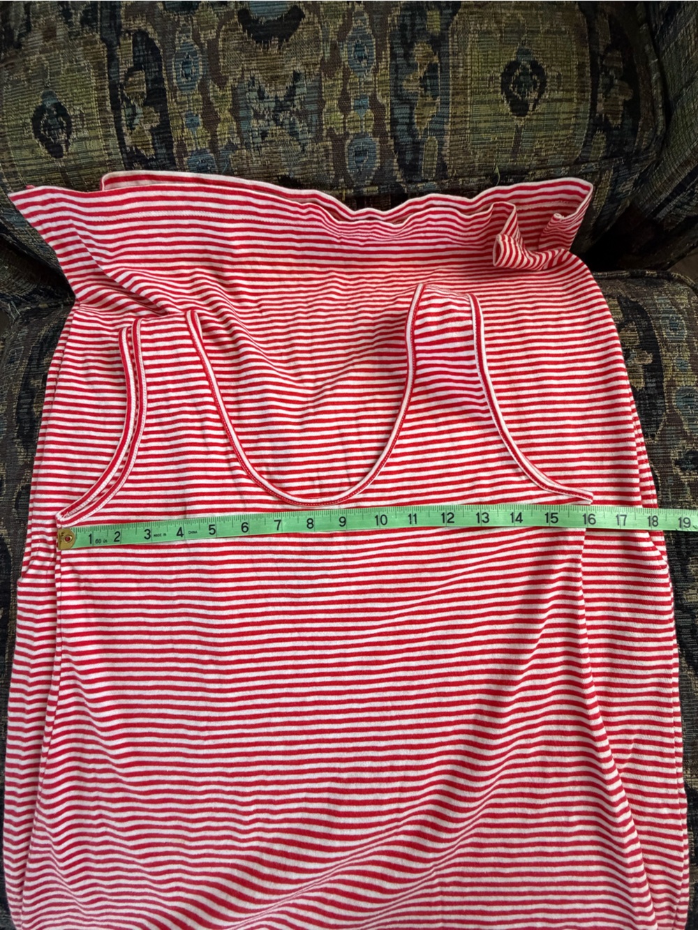 J.Crew Red White Stripe Cotton Tank Midi Maxi Dress Cover Up Small - Picture 3 of 7